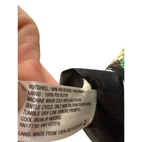 Isani for Target Long Sleeve Mini Floral Green and Black, Size S, Pre-Owned - Picture 9 of 10